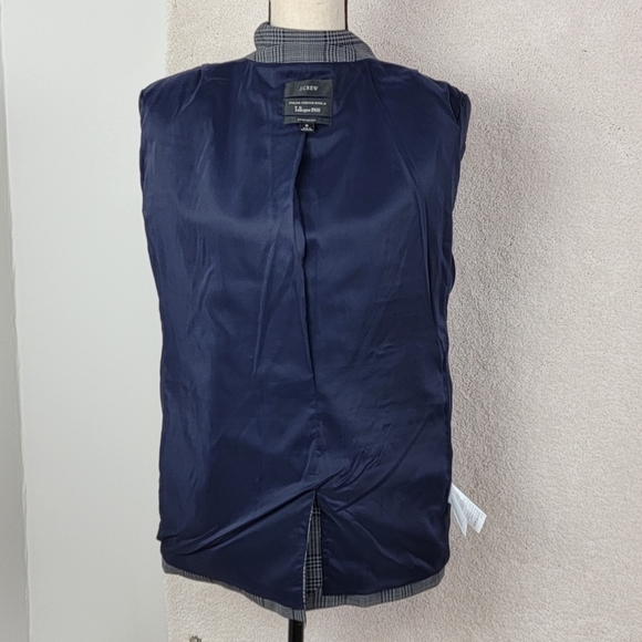 J. Crew Gray Plaid Sommerset Italian Wool Single Breasted Preppy Blazer Sz 6 - Picture 6 of 16